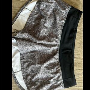 lululemon athletica Heather Gray and Black Athletic Shorts